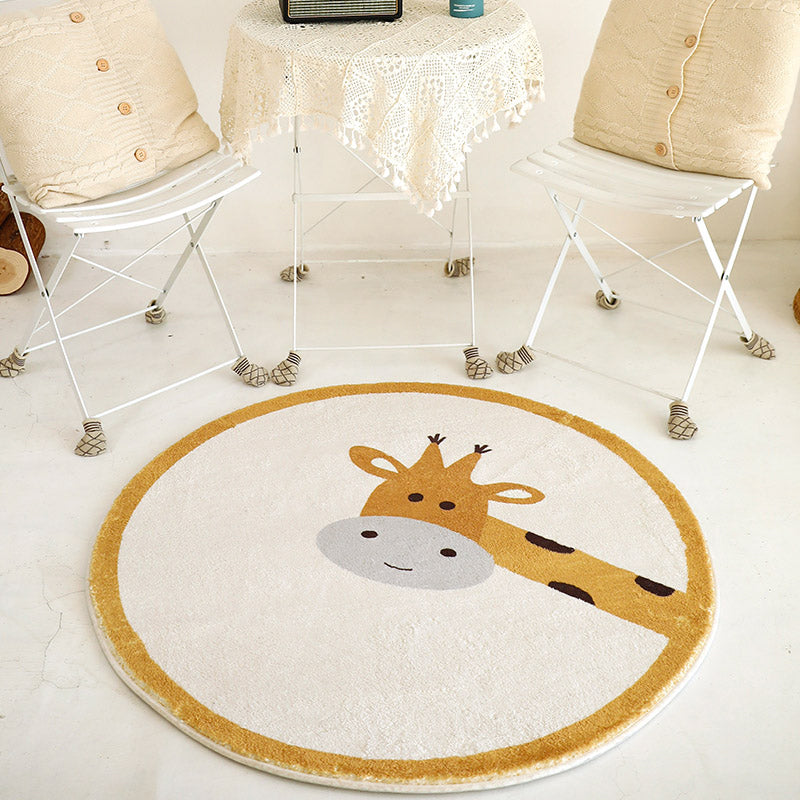 BowLift | Sweet children's room carpet Multicolor Cartoon area rug Synthetic Non-slip Pet-friendly Indoor carpet