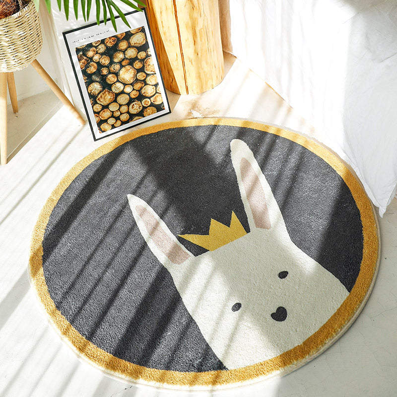 BowLift | Sweet children's room carpet Multicolor Cartoon area rug Synthetic Non-slip Pet-friendly Indoor carpet