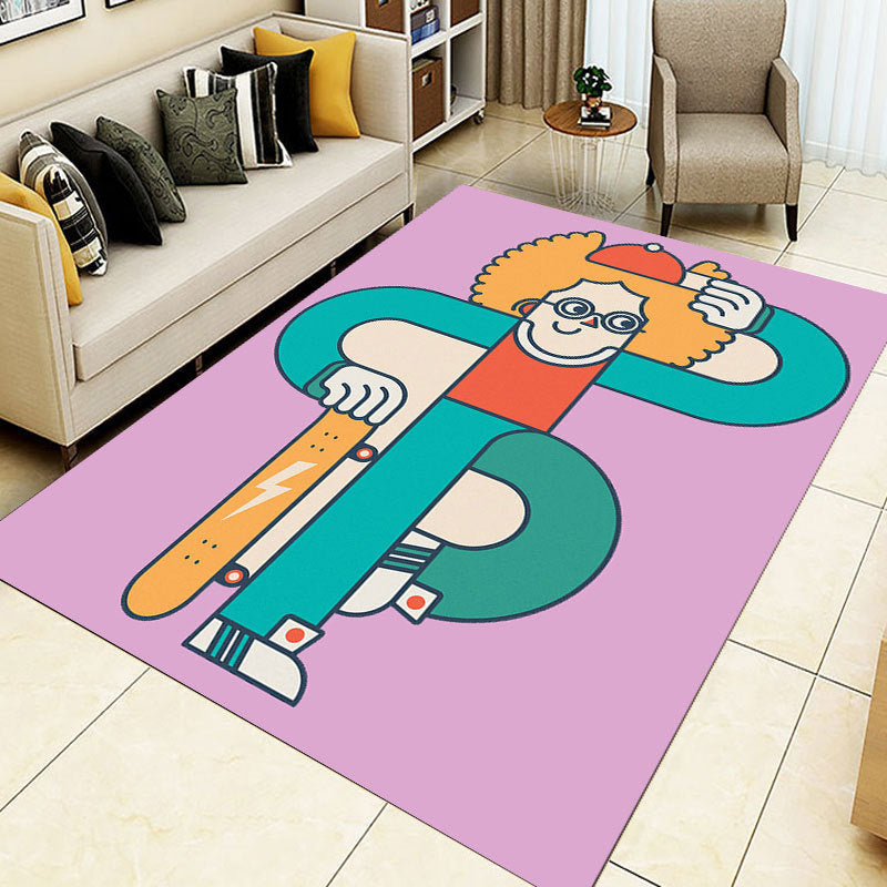 BowLift | Designer Room Decor Carpet Multicolored Fairy Tale Print Carpet Polyester Anti-Slip Back Pet Friendly Carpet