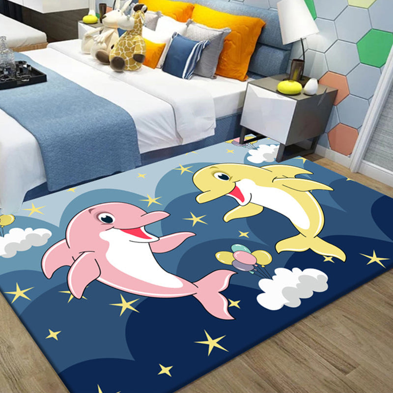 BowLift | Beautiful Children's Room Carpet Multicolor Cartoon Pattern Area Rug Non-Slip Back Easy Care Indoor Rug