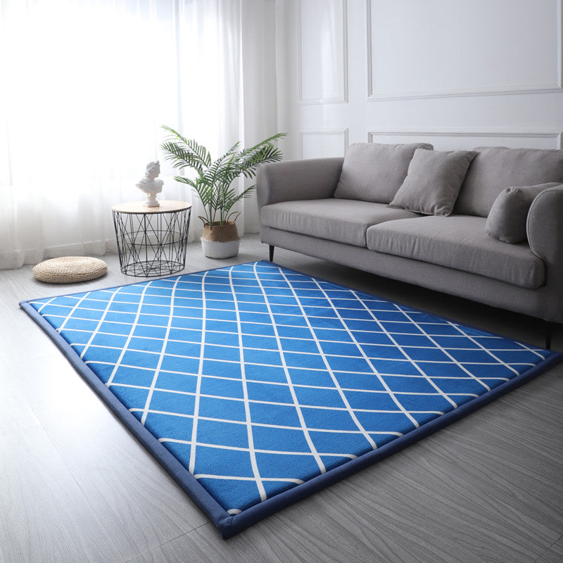 BowLift | Casual Solid Color Rug Multicolor Synthetic Indoor Rug Pet-friendly Non-slip Back Rug for the Bedroom