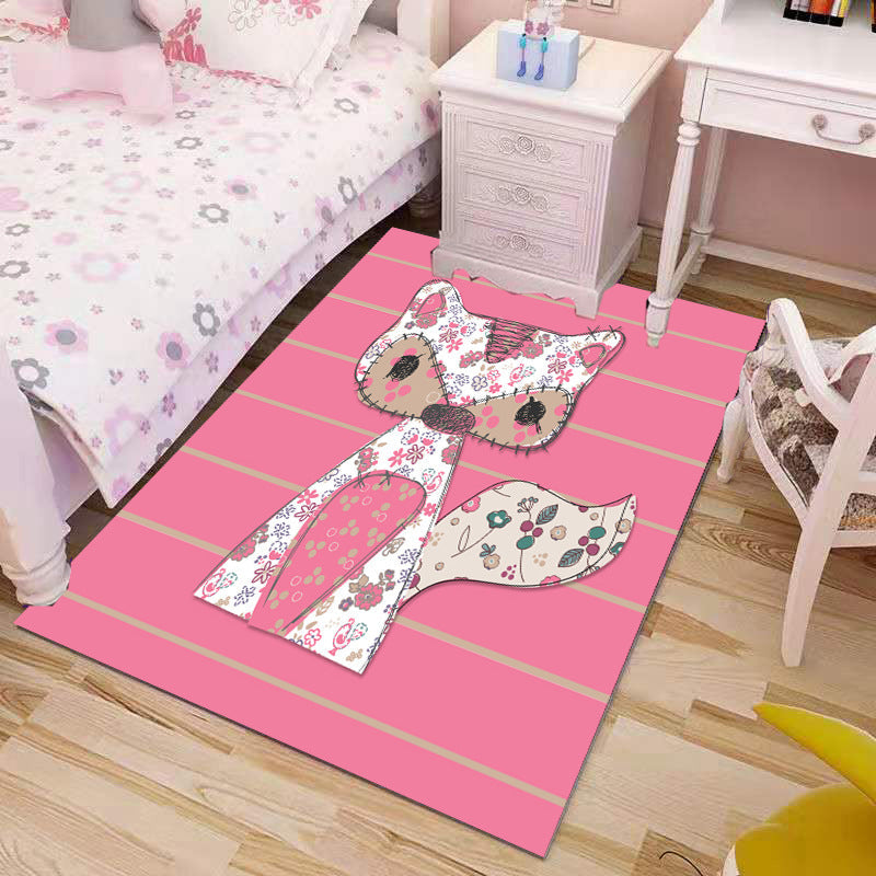 BowLift | Beautiful Children's Rug Multicolored Cartoon Printed Area Rug Polypropylene Non-Slip Easy-Care Rug