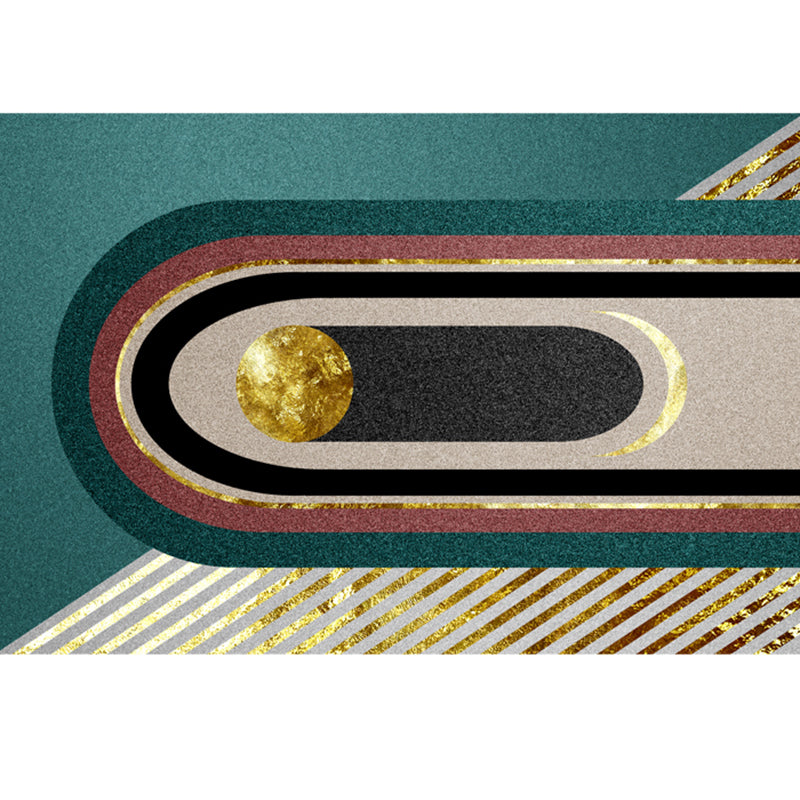 BowLift | Funky Living Room Rug Multicolored geometric pattern rug Polypropylene pet-friendly washable rug