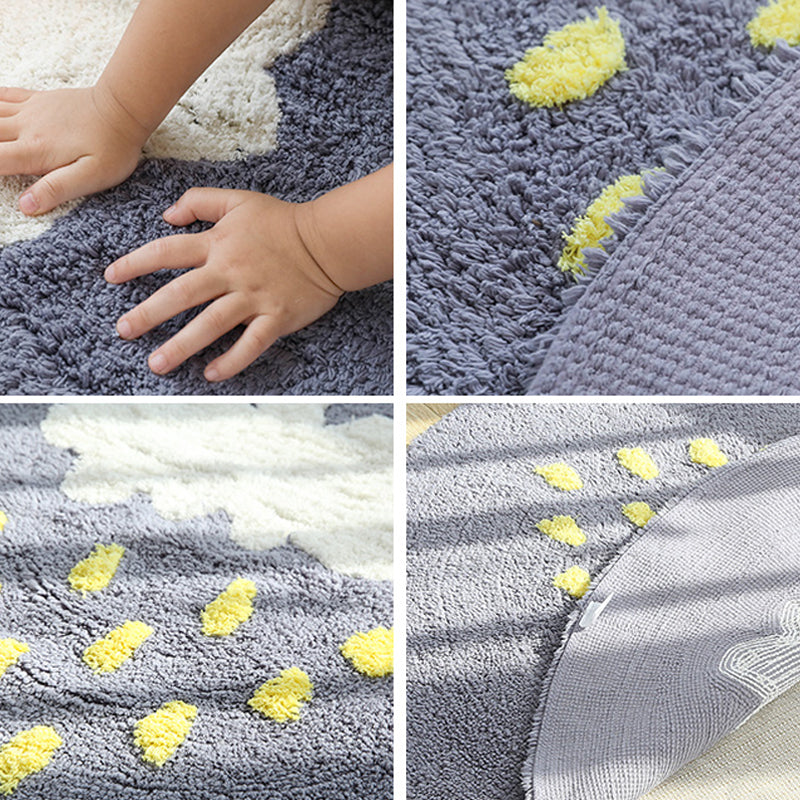 BowLift | Beautiful Children's Room Rug Multicolor Cartoon Rug Cotton Non-Slip Floor Washable Rug