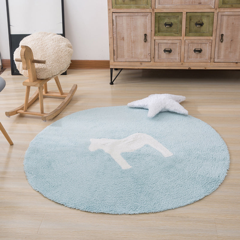 BowLift | Classic Cartoon Print Rug Colorful Cotton Area Rug Pet-Friendly Washable Rug for the Children's Room