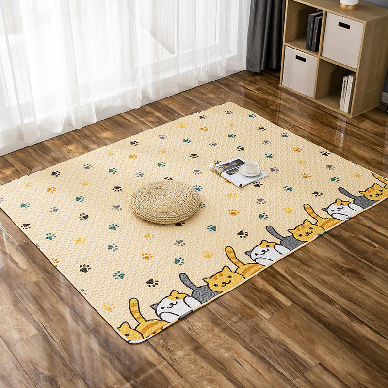 BowLift | Comfort Kids Room Rug Multicolored Cartoon Rug Cotton Blend Pet-Friendly Easy Care Rug