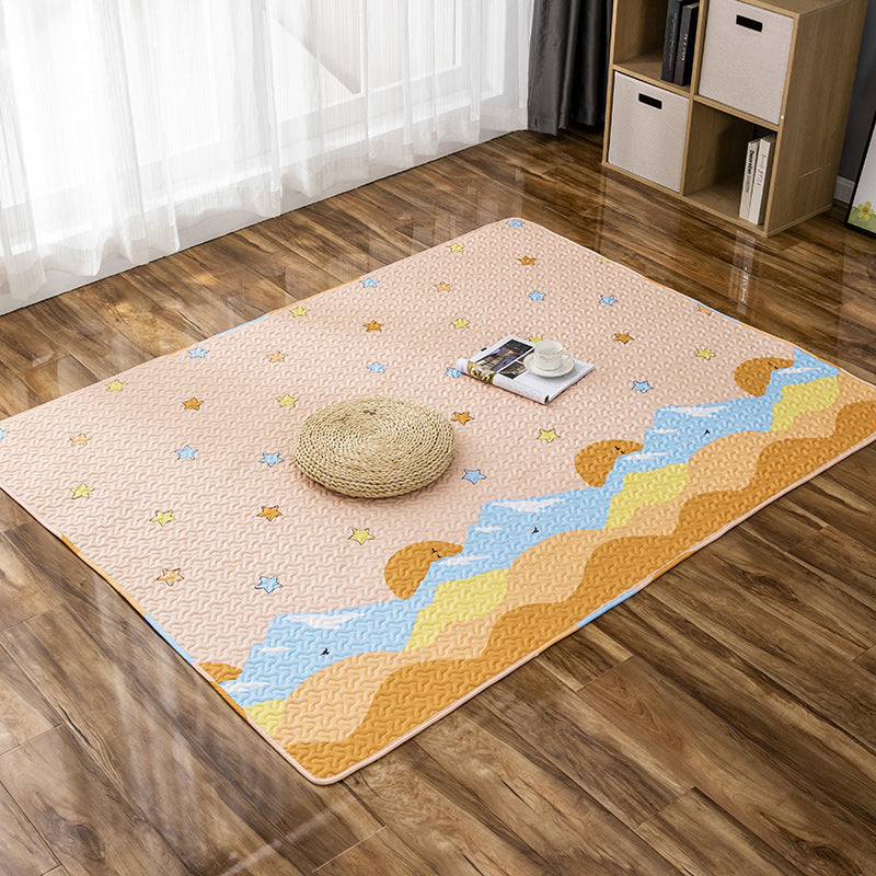 BowLift | Comfort Kids Room Rug Multicolored Cartoon Rug Cotton Blend Pet-Friendly Easy Care Rug