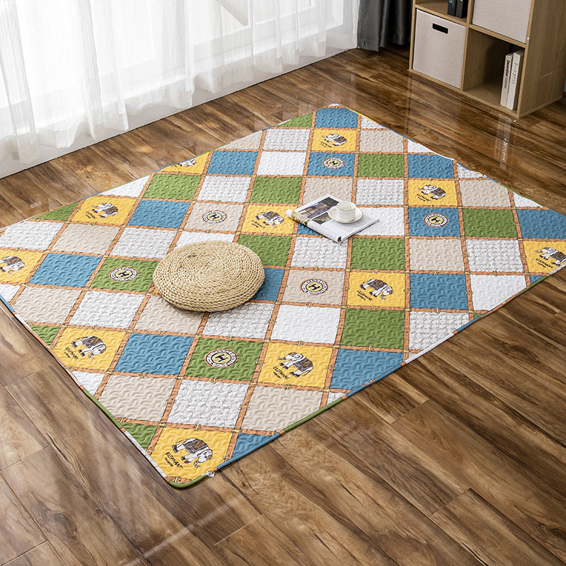 BowLift | Comfort Kids Room Rug Multicolored Cartoon Rug Cotton Blend Pet-Friendly Easy Care Rug