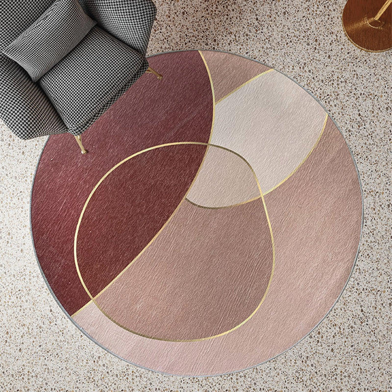 BowLift | Unique Living Room Rug Multicolored Color Block Area Rug Synthetic Non-Slip Washable Rug