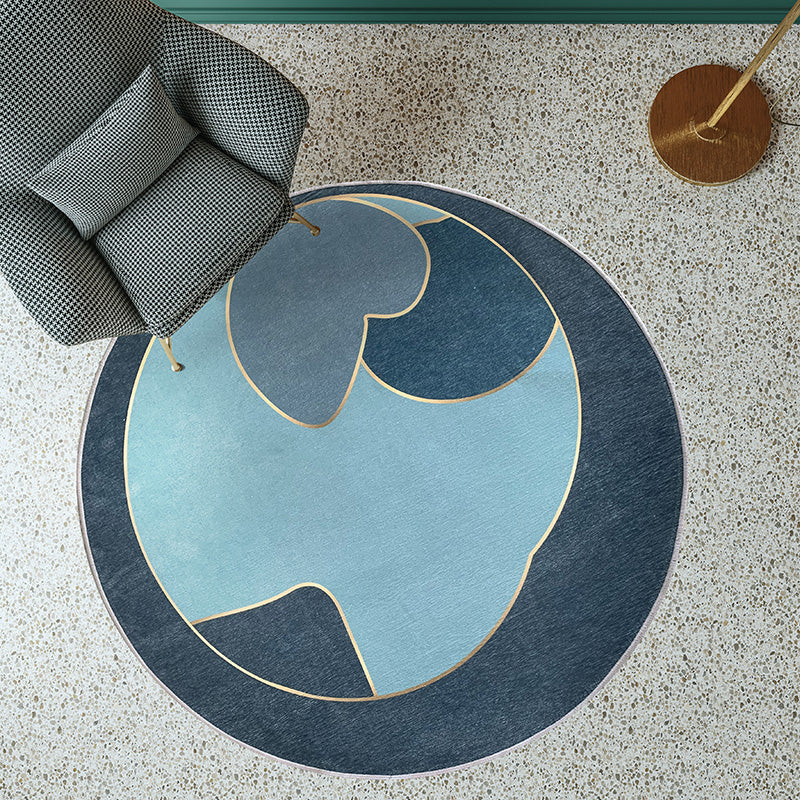 BowLift | Unique Living Room Rug Multicolored Color Block Area Rug Synthetic Non-Slip Washable Rug