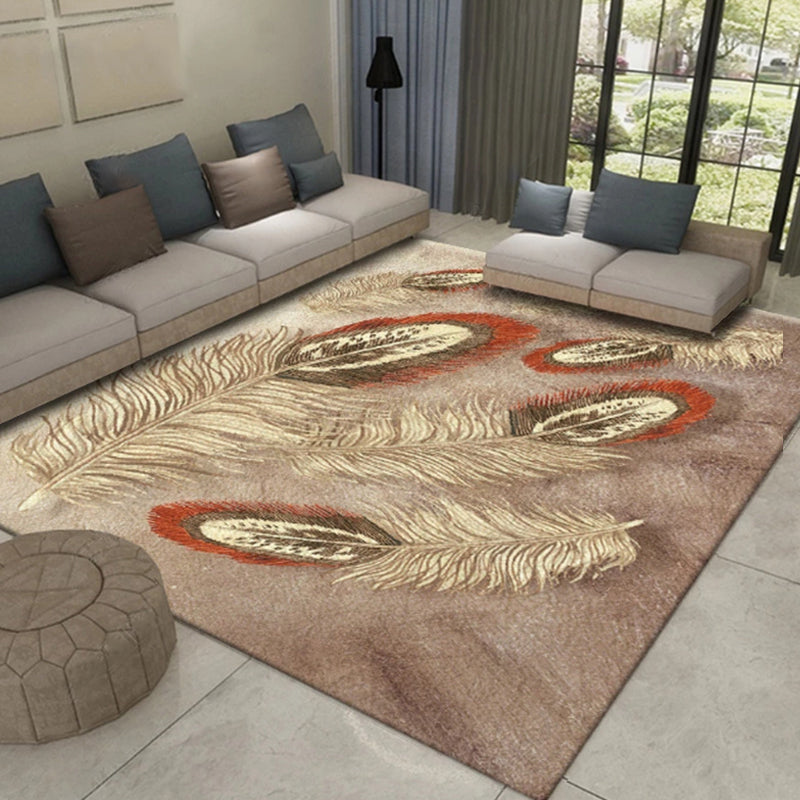 BowLift | Western Plant Print Rug Multi-Color Polyester Area Rug Pet Friendly Stain Resistant Indoor Rug for Hall
