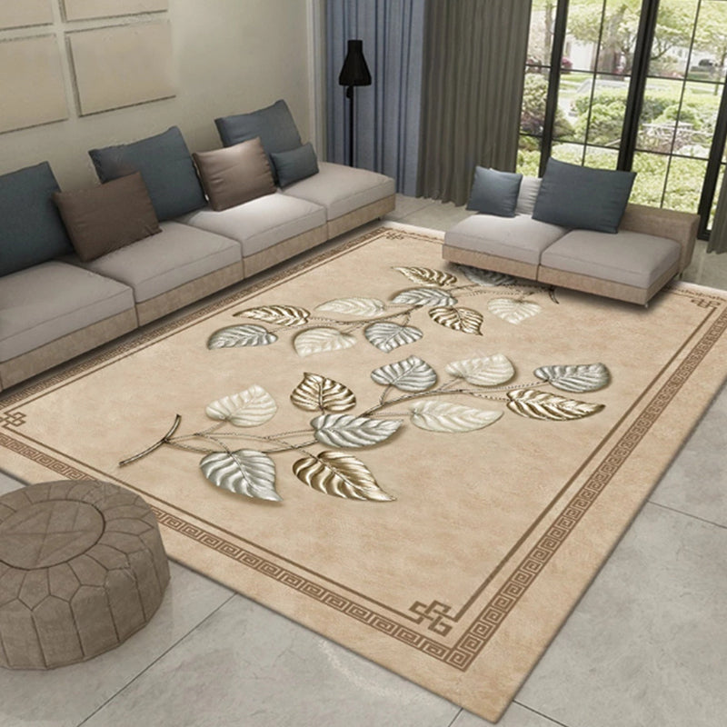 BowLift | Western Plant Print Rug Multi-Color Polyester Area Rug Pet Friendly Stain Resistant Indoor Rug for Hall
