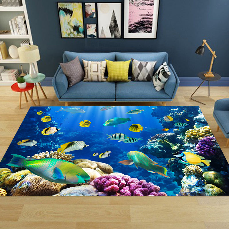 BowLift | Sweet Animal Print Rug Multicolored Polypropylene Rug Polyester Non-Slip Back Washable Rug