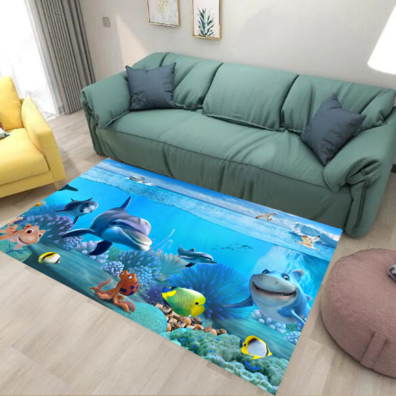 BowLift | Sweet Animal Print Rug Multicolored Polypropylene Rug Polyester Non-Slip Back Washable Rug
