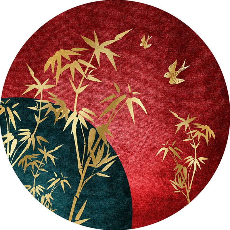 BowLift | Classy Multi Color Asia Carpet Polyester Botanics Rug Stain Resistant Non-slip Back Machine Washable Carpet for Living Room