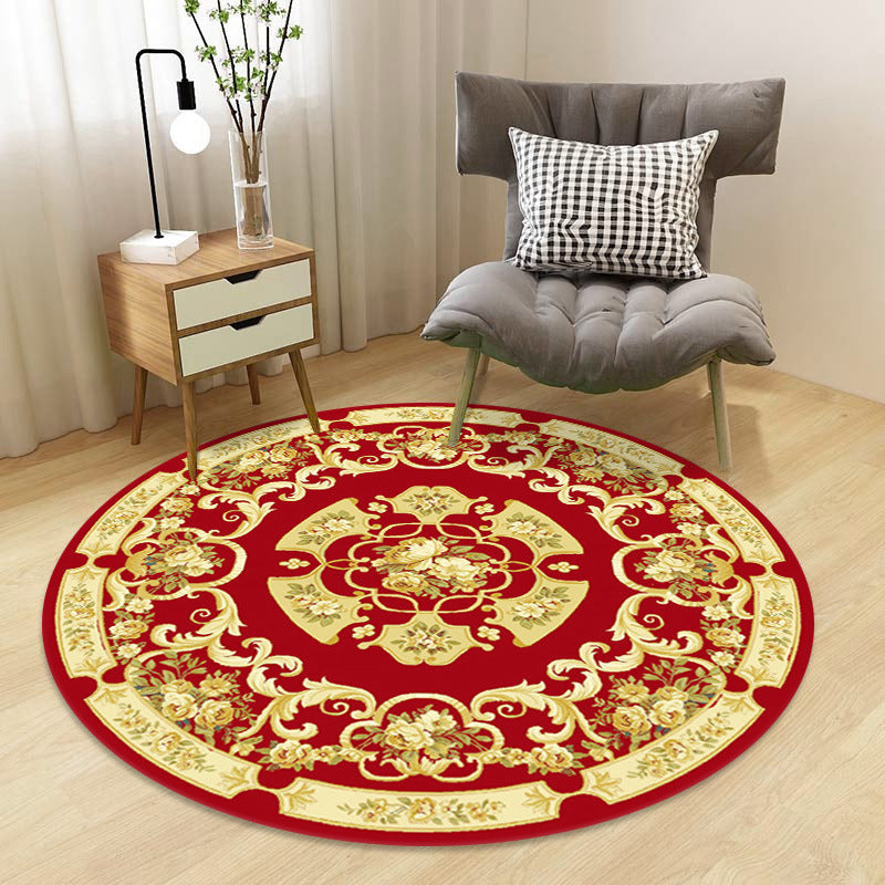 BowLift | Chinoiserie Floral Rug Multicolor Polypropylene Rug Pet Friendly Non-Slip Back Stain Resistant Rug for the Drawing Room