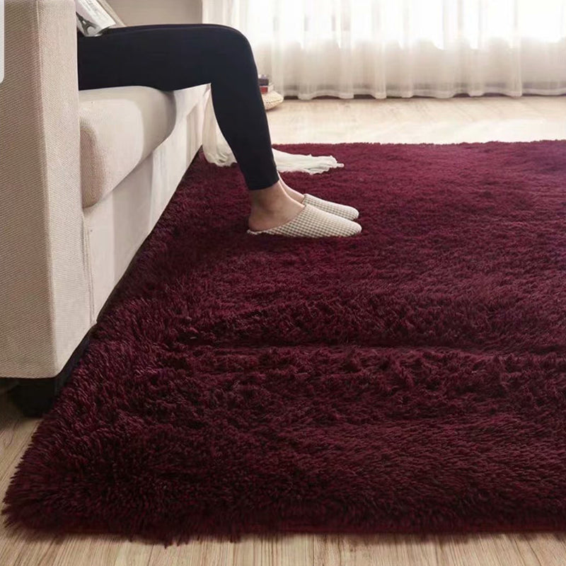 BowLift | Fluffy Plain Rug Multi Colored Casual Rug Synthetic Washable Pet Friendly Non-slip Carpet for Living Room