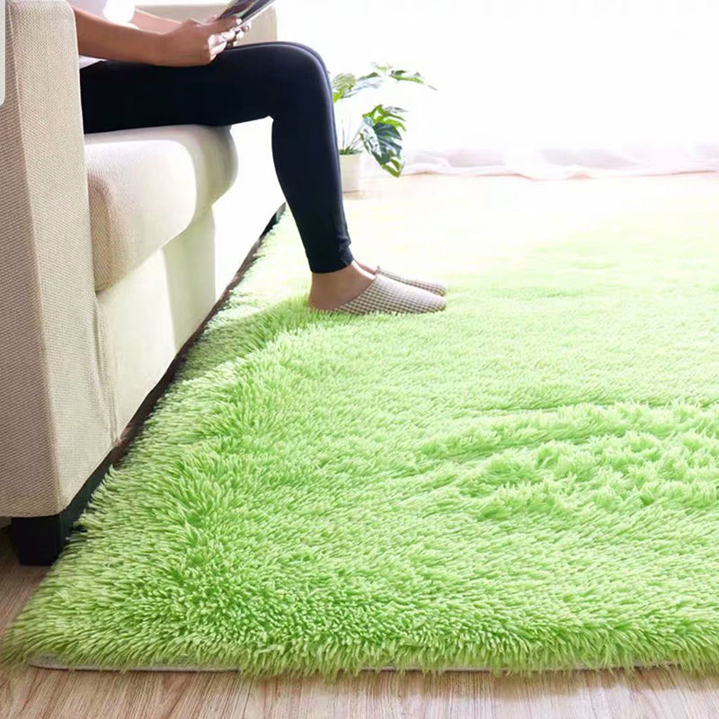 BowLift | Fluffy Plain Rug Multicolored Casual Carpet Synthetic Washable Pet Friendly Non-Slip Carpet for the Living Room