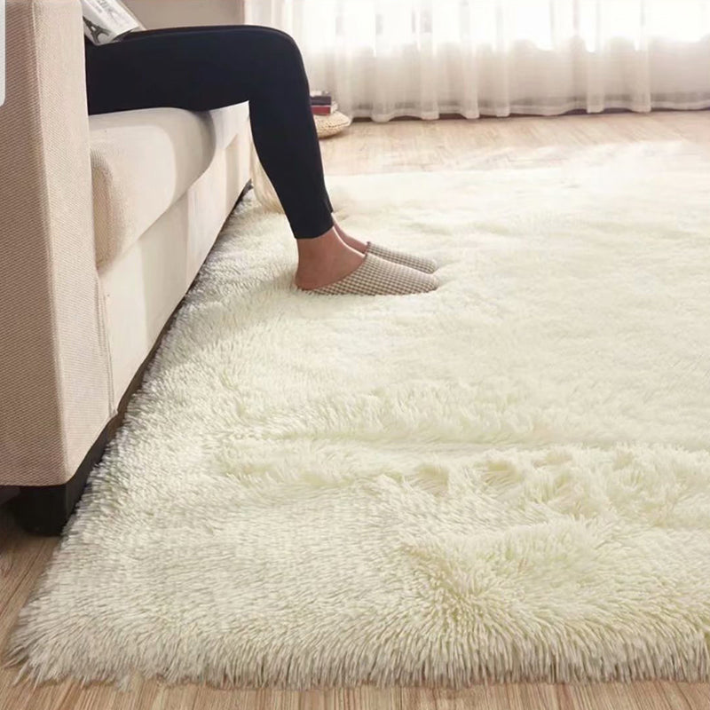 BowLift | Fluffy Plain Rug Multi Colored Casual Rug Synthetic Washable Pet Friendly Non-slip Carpet for Living Room