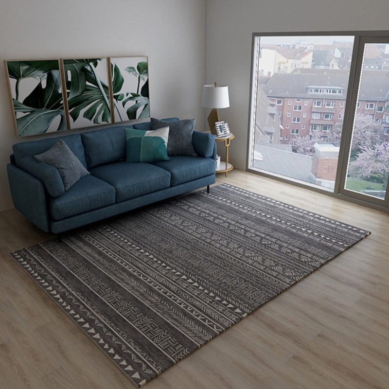 BowLift | Western Tribal Print Rug Multicolored Synthetic Rug Machine Washable Non-Slip Back Stain Resistant Rug for Living Room