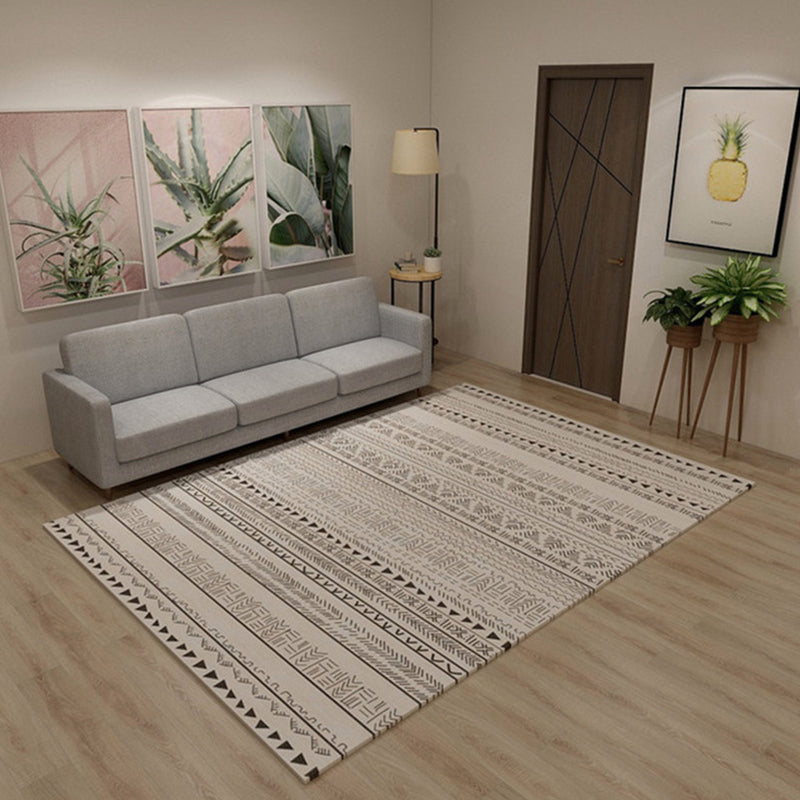 BowLift | Western Tribal Print Rug Multicolored Synthetic Rug Machine Washable Non-Slip Back Stain Resistant Rug for Living Room
