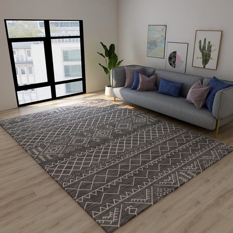 BowLift | Western Tribal Print Rug Multicolored Synthetic Rug Machine Washable Non-Slip Back Stain Resistant Rug for Living Room