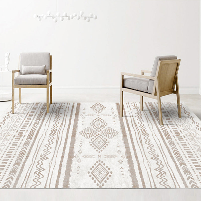 BowLift | Classic Multicolored Southwestern Carpet Polyester Geometry Rug Stain Resistant Non-Slip Pet-Friendly Rug for the Living Room