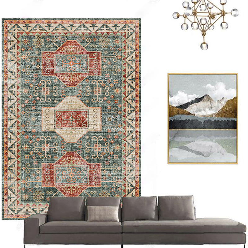 BowLift | Casual floral printed rug multicolored polypropylene indoor rug non-slip backing easy to care for rug for bedroom