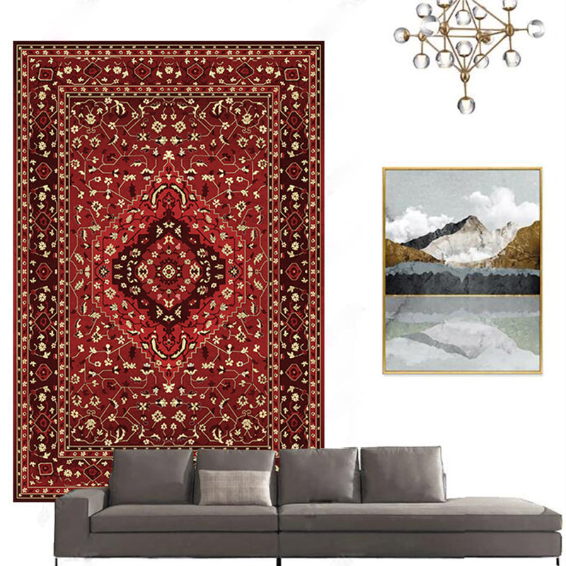 BowLift | Casual floral printed rug multicolored polypropylene indoor rug non-slip backing easy to care for rug for bedroom