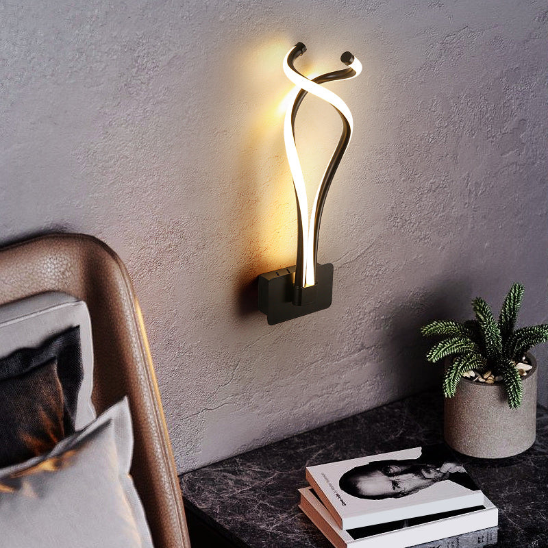 BowLift | Rotating LED Wall Light Art Deco Metal Wall Mount Light Fixture for Bedroom