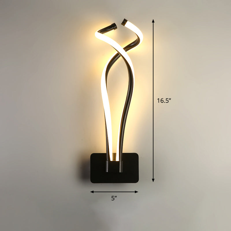 BowLift | Rotating LED Wall Light Art Deco Metal Wall Mount Light Fixture for Bedroom