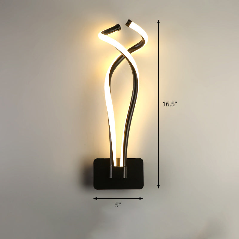 BowLift | Rotating LED Wall Light Art Deco Metal Wall Mount Light Fixture for Bedroom
