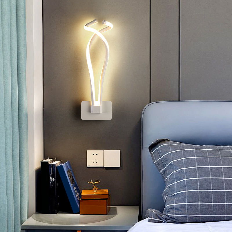 BowLift | Rotating LED Wall Light Art Deco Metal Wall Mount Light Fixture for Bedroom