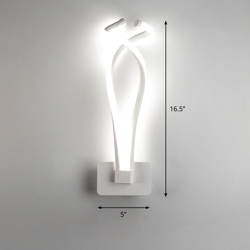 BowLift | Rotating LED Wall Light Art Deco Metal Wall Mount Light Fixture for Bedroom