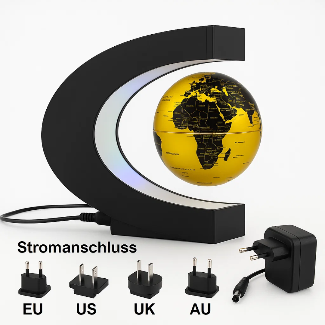 BowLift | AstroGlobe LED World Globe – Floating Globe Lamp with Magnetic Suspension
