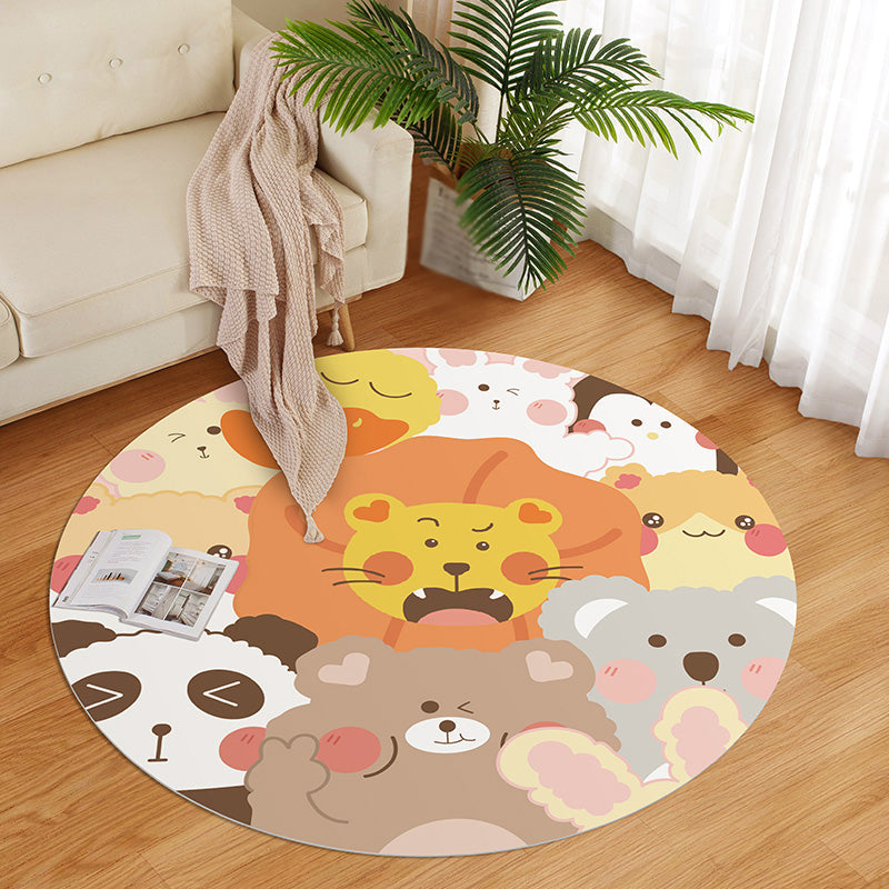 BowLift | Beautiful children's room carpet Multicolored cartoon pattern Indoor carpet PVC stain-resistant machine washable carpet