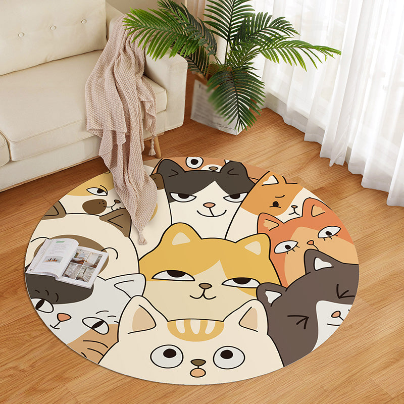 BowLift | Beautiful children's room carpet Multicolored cartoon pattern Indoor carpet PVC stain-resistant machine washable carpet