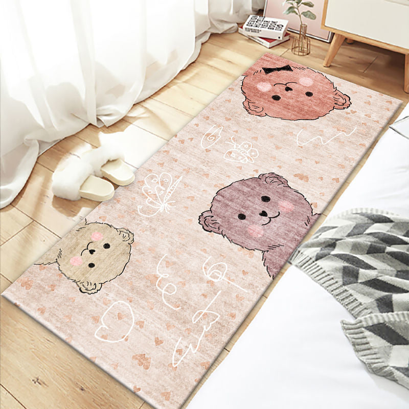 BowLift | Beautiful Bedroom Rug Multicolor Cartoon Printed Indoor Carpet PVC Non-Slip Back Machine Washable Rug