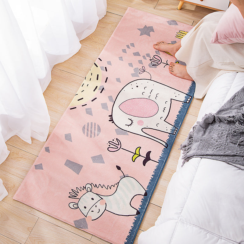 BowLift | Colorful sweet carpet Polyester cartoon print carpet with non-slip backing pet-friendly carpet for the living room