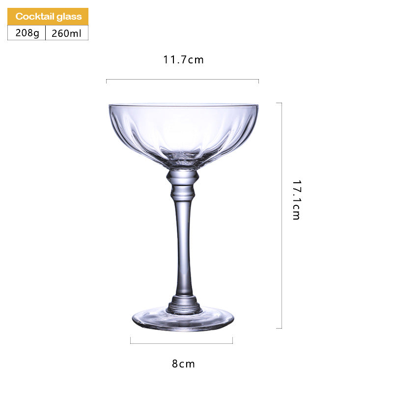 BowLift | Textured Spirits Glass Champagne Cocktail Martini Glass Customized Crystal Stemware