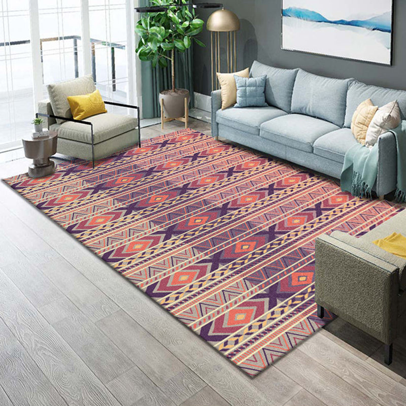 BowLift | Western Parlor Rug Multicolored Geometric Pattern Area Rug Polypropylene Easy Care Pet Friendly Washable Indoor Rug