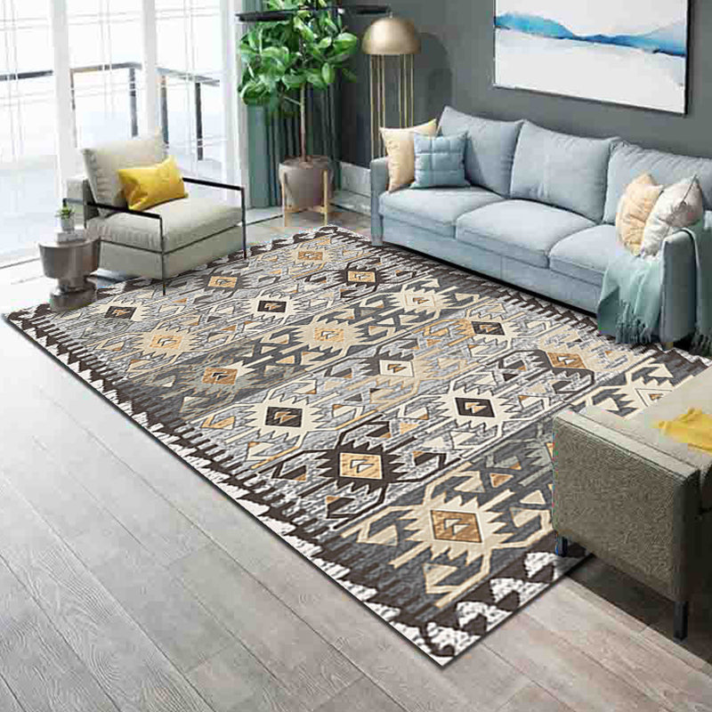 BowLift | Western Parlor Rug Multicolored Geometric Pattern Area Rug Polypropylene Easy Care Pet Friendly Washable Indoor Rug