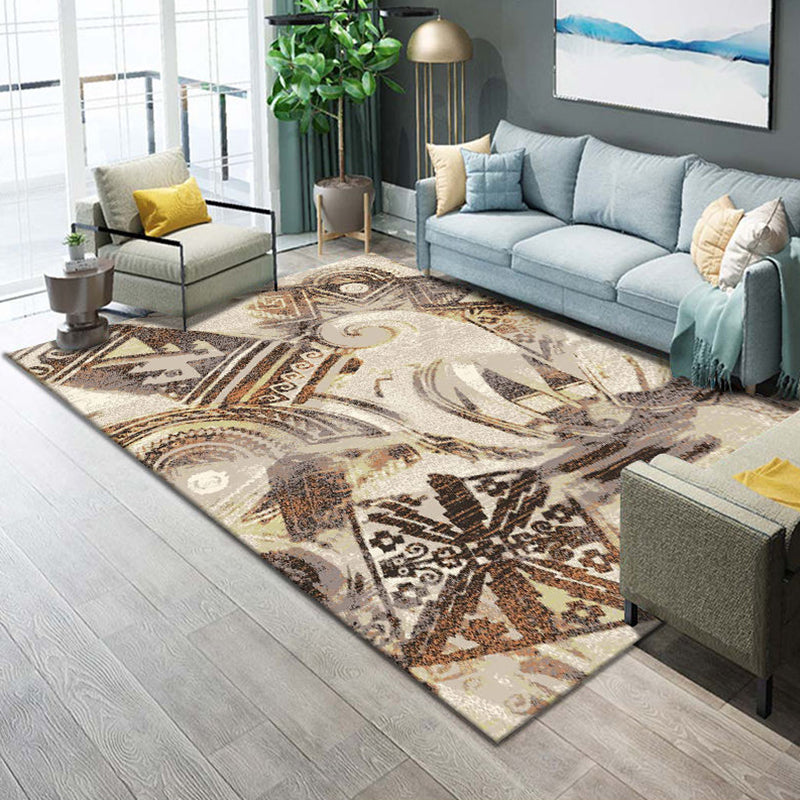 BowLift | Western Parlor Rug Multicolored Geometric Pattern Area Rug Polypropylene Easy Care Pet Friendly Washable Indoor Rug