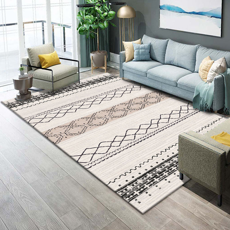 BowLift | Western Parlor Rug Multicolored Geometric Pattern Area Rug Polypropylene Easy Care Pet Friendly Washable Indoor Rug