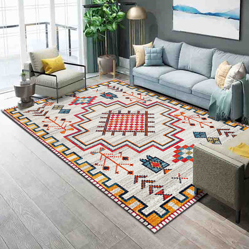 BowLift | Western Parlor Rug Multicolored Geometric Pattern Area Rug Polypropylene Easy Care Pet Friendly Washable Indoor Rug