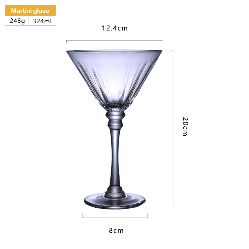 BowLift | Textured Spirits Glass Champagne Cocktail Martini Glass Customized Crystal Stemware