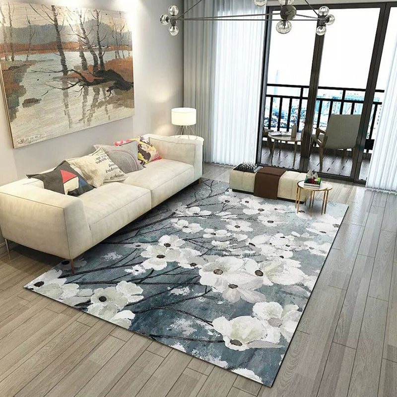 BowLift | Formal Living Room Carpet Multicolored Plant Print Carpet for Indoors Polypropylene Non-Slip Back Pet-Friendly Carpet