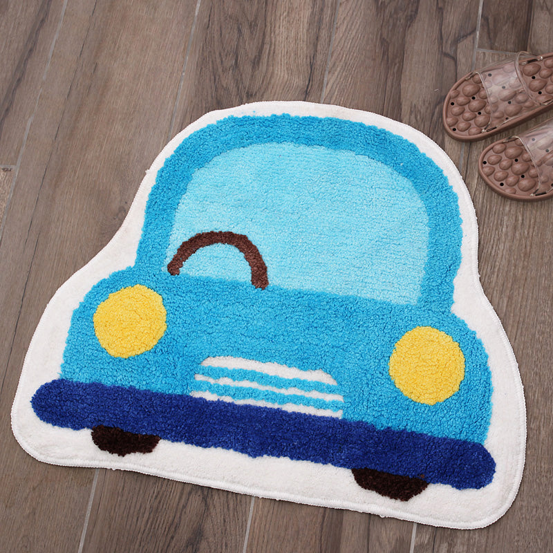 BowLift | Creative Children’s Room Rug Multicolored 3D Pressed Indoor Rug Cotton Blend Non-Slip Pet Friendly Area Rug