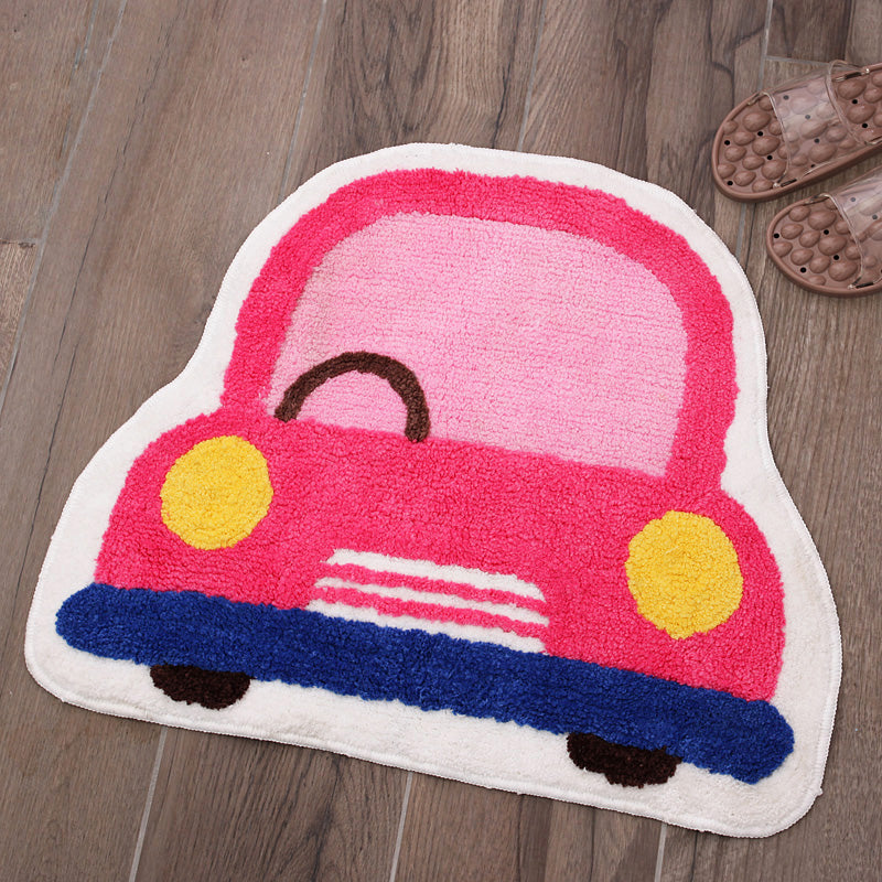 BowLift | Creative Children’s Room Rug Multicolored 3D Pressed Indoor Rug Cotton Blend Non-Slip Pet Friendly Area Rug