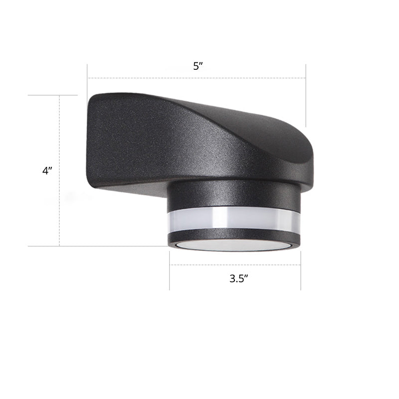 BowLift | Tubular Metal Wall Washer Wall Light Contemporary Black LED Wall Lighting for Indoor Use